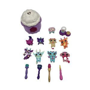 Magic Mixies Mixlings Lot 8 Mini Figures 4 Magic Wands Cauldron Accessories Toy